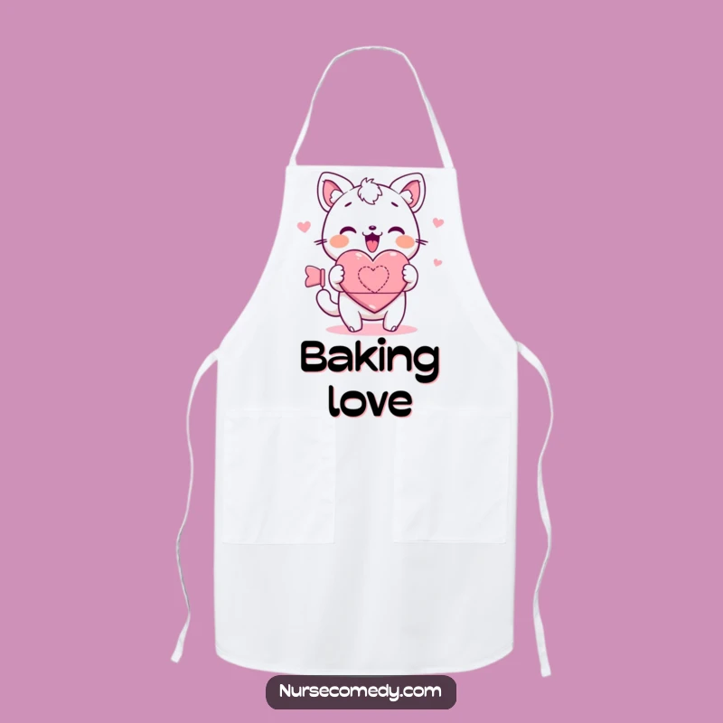 Kawaii Animal Heart Bandage Apron: Cook with Kindness and Cute Care