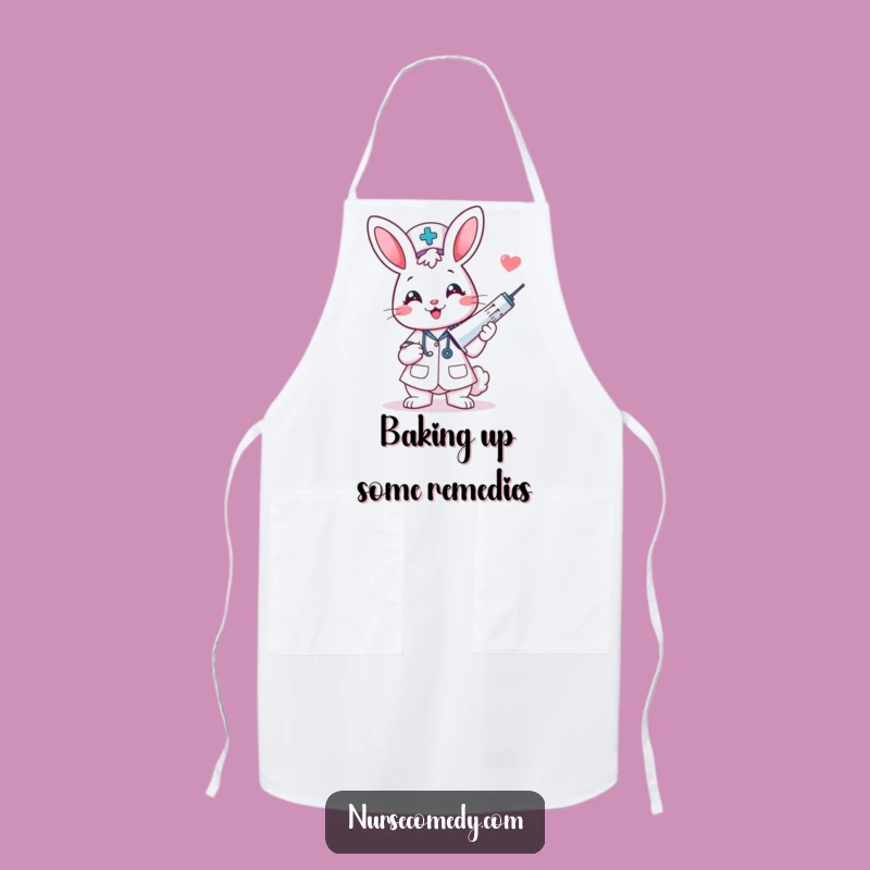 Funny Kawaii Bunny Nurse Apron - Kitchen Care with Humor