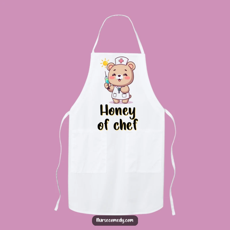 Funny Bear Nurse Apron - Chef's Hilarious Kitchen Companion