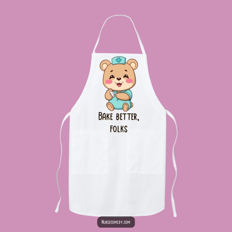 Funny Bear Nurse Apron - Hilarious Kitchen Wear for Caring Cooks