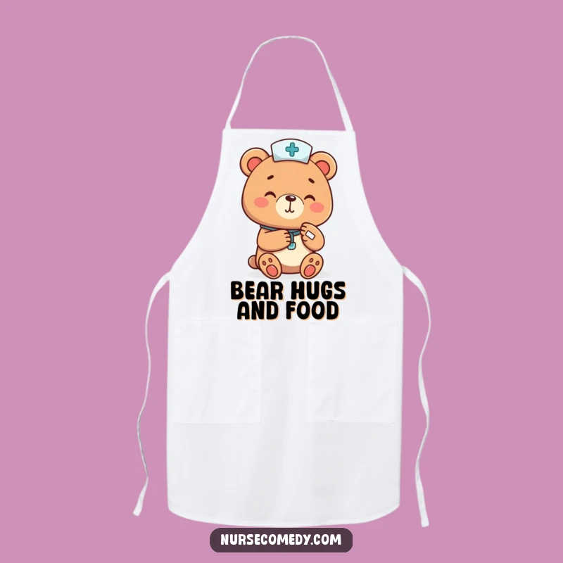 Funny Bear Nurse Apron - Humorous Protection for the Caring Cook