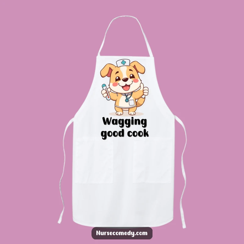 Funny Dog Nurse Apron: Cook with a Smile, Cute Pup Helper
