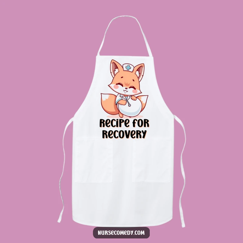 Funny Fox Nurse Apron: Cook with Cunning Funny Gift