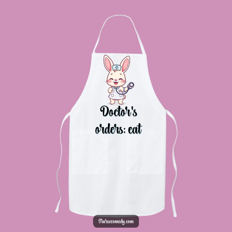 Funny Kawaii Bunny Nurse Apron: Heal With Humor In The Kitchen