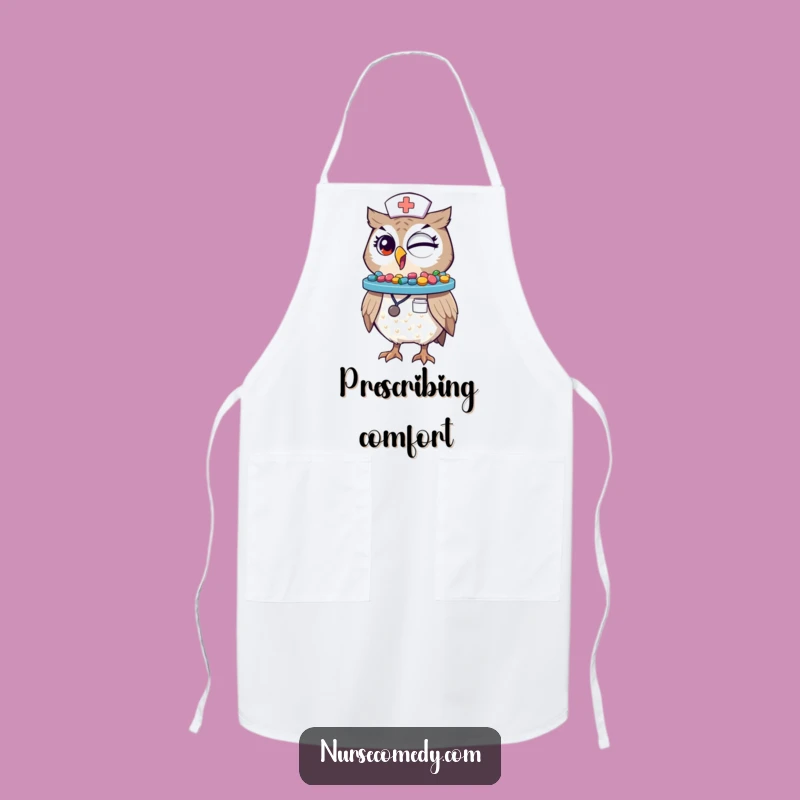 Funny Winking Owl Nurse Apron: Cook and Laugh, A Hilarious Gift for Kitchen Maestros