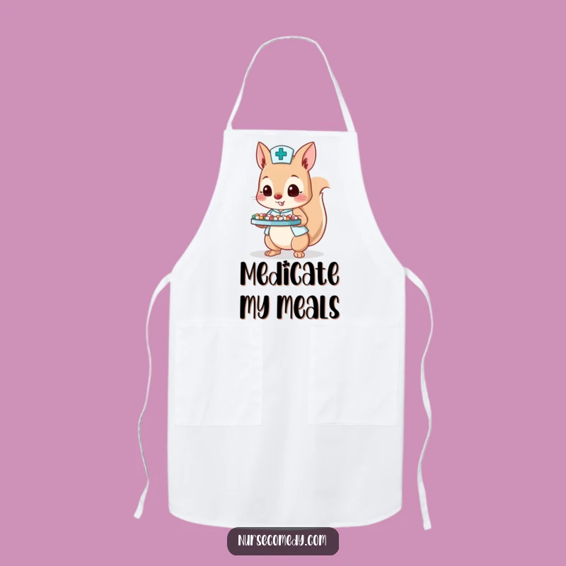 Funny Squirrel Nurse Apron: Charming Kitchen Accessory for Efficient Cooks