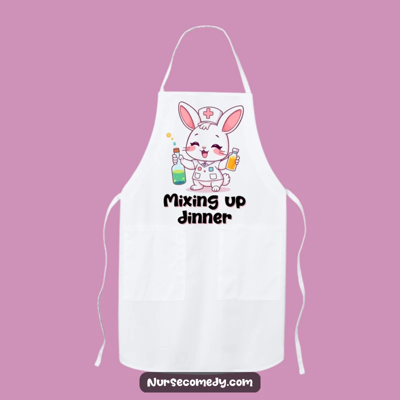 Funny Bunny Nurse Apron - Chef's Potion Kitchen Gift!