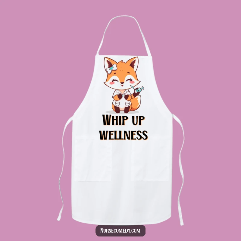 Funny Fox Nurse Apron - Hilarious Kitchen Wear for Playful Cooks