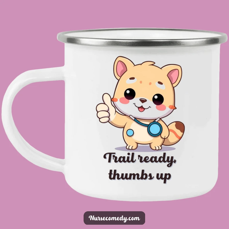 Adventure Funny Doctor Animal Camping Mug: Thumbs Up, Stethoscope, Gift!