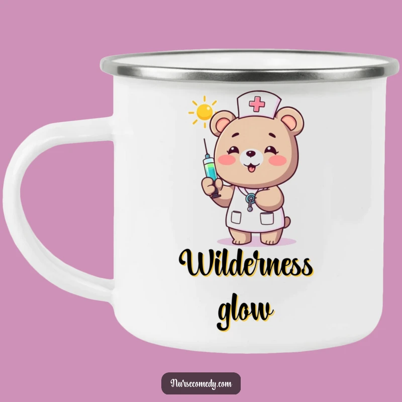 Funny Bear Nurse Camping Mug - Adventure & Cheerful Comfort