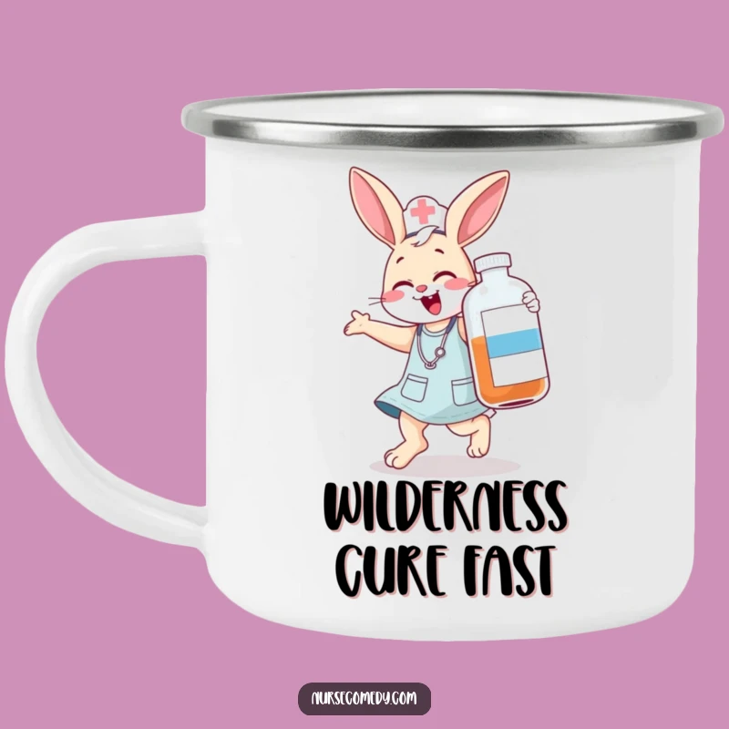 Funny Bunny Nurse Camp Mug - Hilarious Outdoor Gift for Cheerful Campers