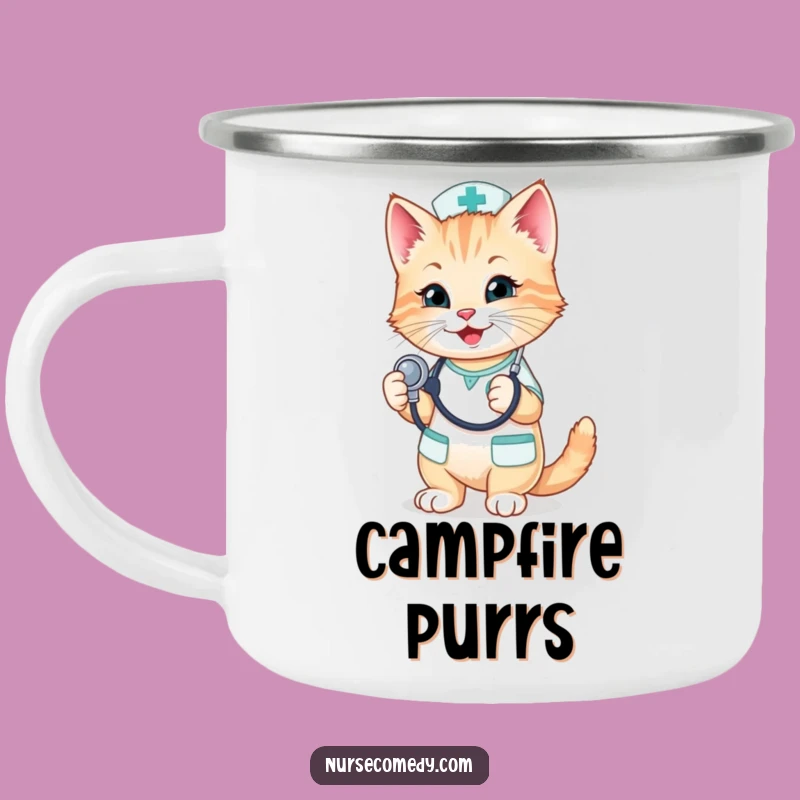 Funny Kitten Nurse Camping Mug - Adventure & Adorable Comfort