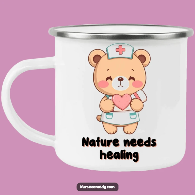 Funny Bear Nurse Camping Mug - Campfire Care, Perfect Gift!