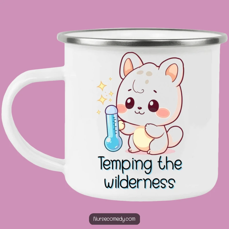 Funny Kawaii Animal Camping Mug: Adventure with Curiosity, A Hilarious Gift!