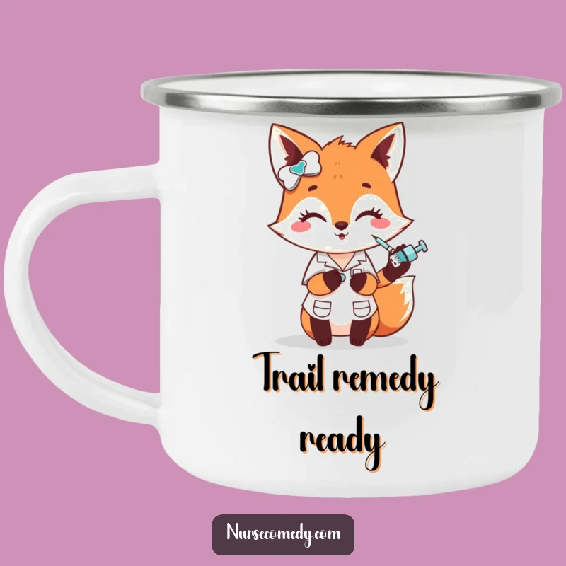Funny Fox Nurse Camp Mug - Hilarious Outdoor Gift for Outdoorsy Healers