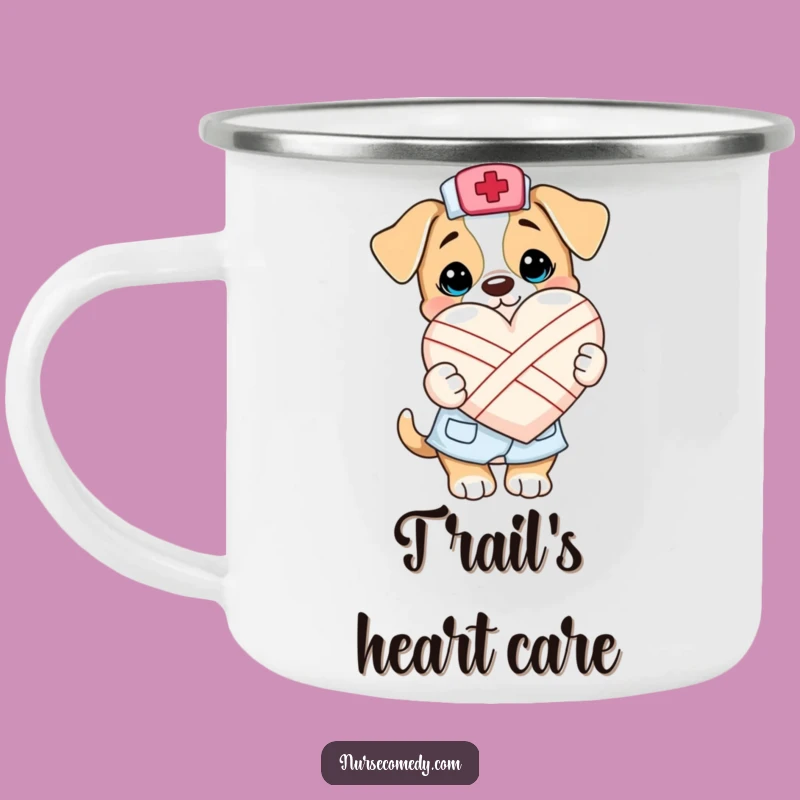Durable Funny Kawaii Puppy Nurse Camping Mug: Enjoy Hot Drinks with This Cute Outdoor Companion
