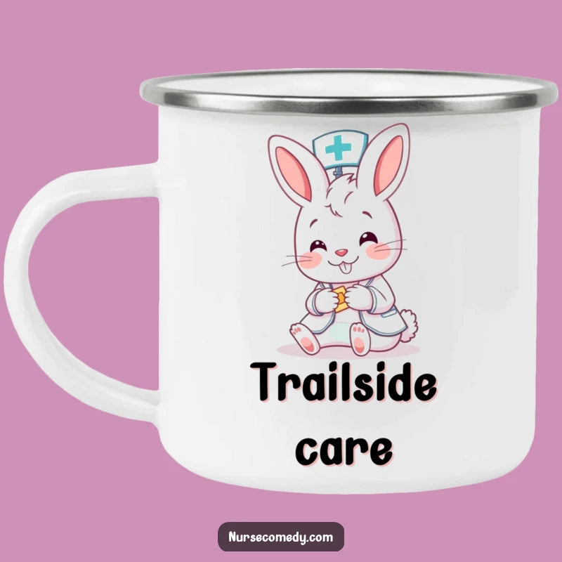 Funny Bunny Nurse Camping Mug - Adventure & Adorable Comfort
