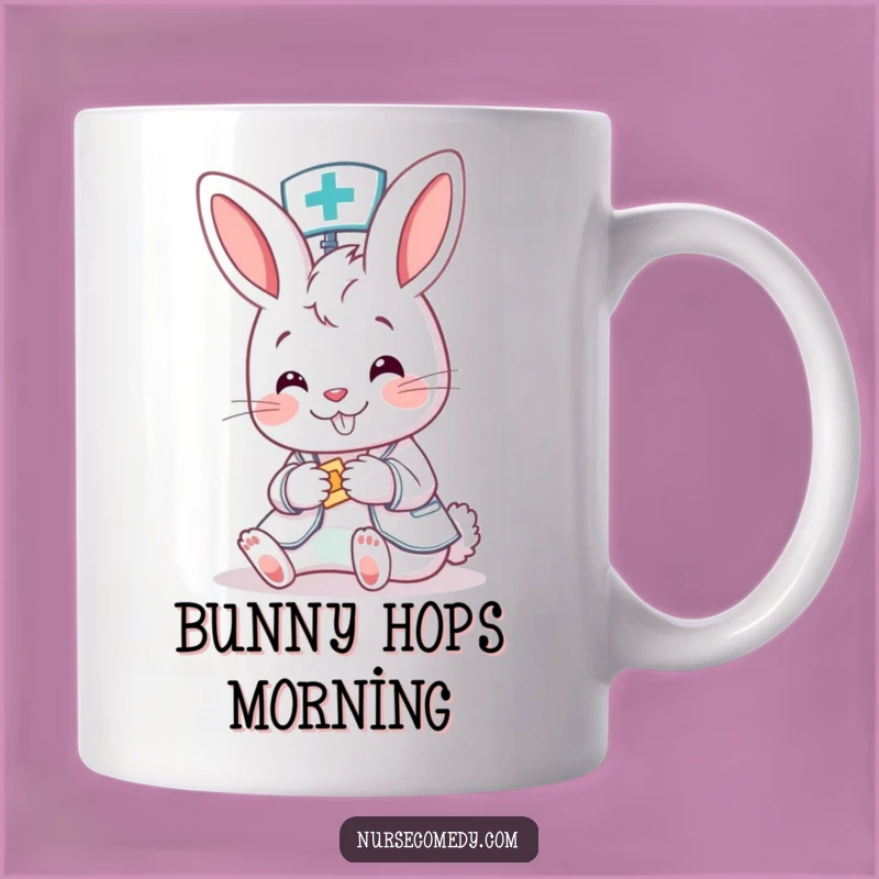 Funny Bunny Nurse Mug - Adorable Cartoon Gift for Healthcare Heroes