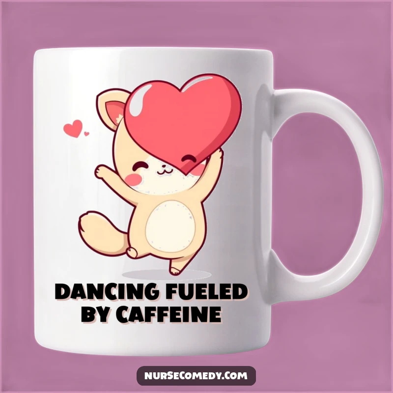 Funny Kawaii Animal Dance Mug: Joyful Heart Celebration, Energetic Funny Gift Cup