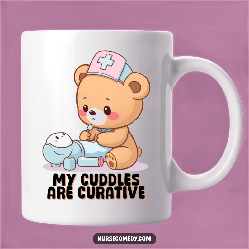 Funny Bear Cub Nurse Mug - Adorable Teddy Hospital Humor Gift