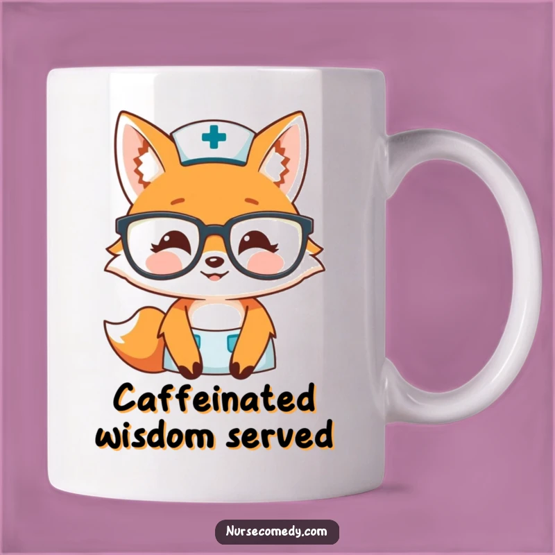 Funny Fox Nurse Mug: Wise & Warm Animal Doctor Gift for Caring Souls