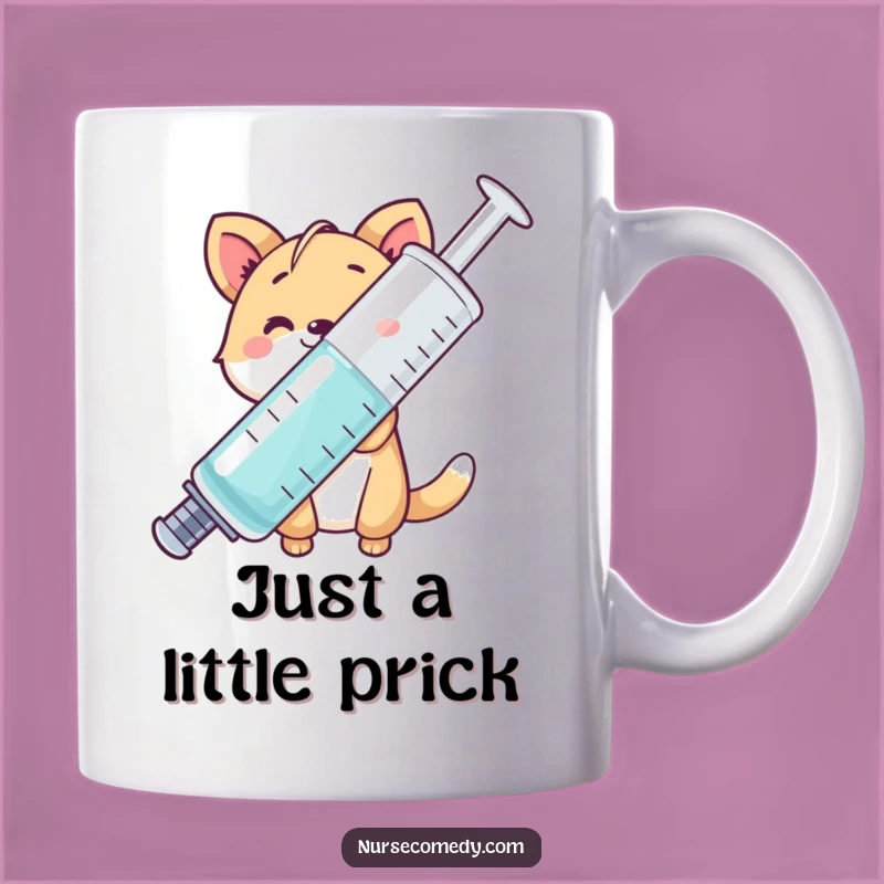 Funny Animal Doctor Mug: Peek-a-Boo Syringe Humor, Perfect Gift for Vets!