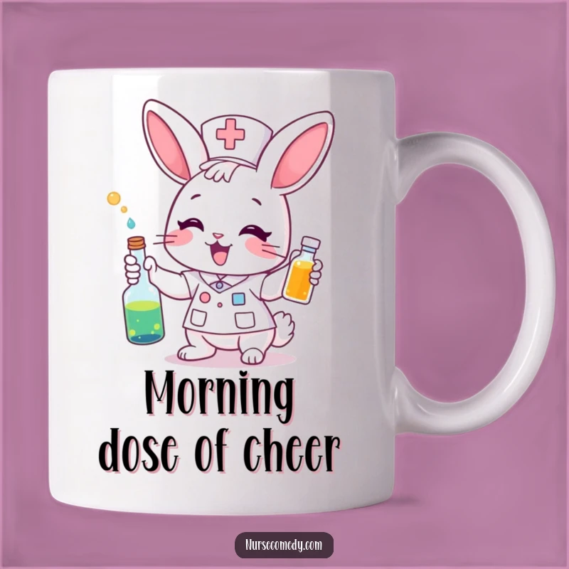 Funny Bunny Nurse Mug - Whimsical Potion Gift for Healthcare Fans!