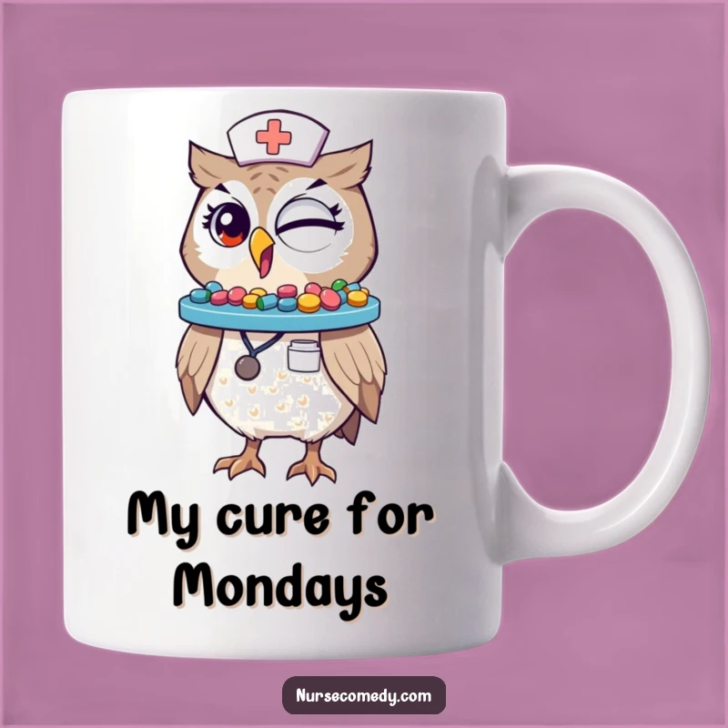 Funny Winking Owl Nurse Mug: A Hilarious Gift for Healthcare Heroes Who Need a Laugh