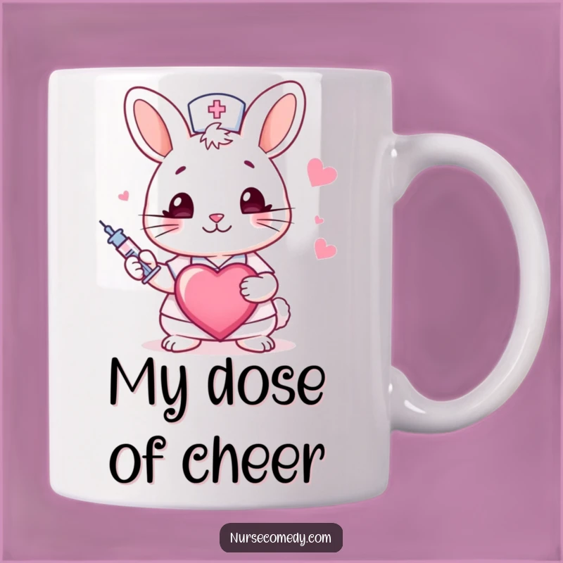 Funny Rabbit Nurse Mug: Winking Healer Gift for Caring Professionals