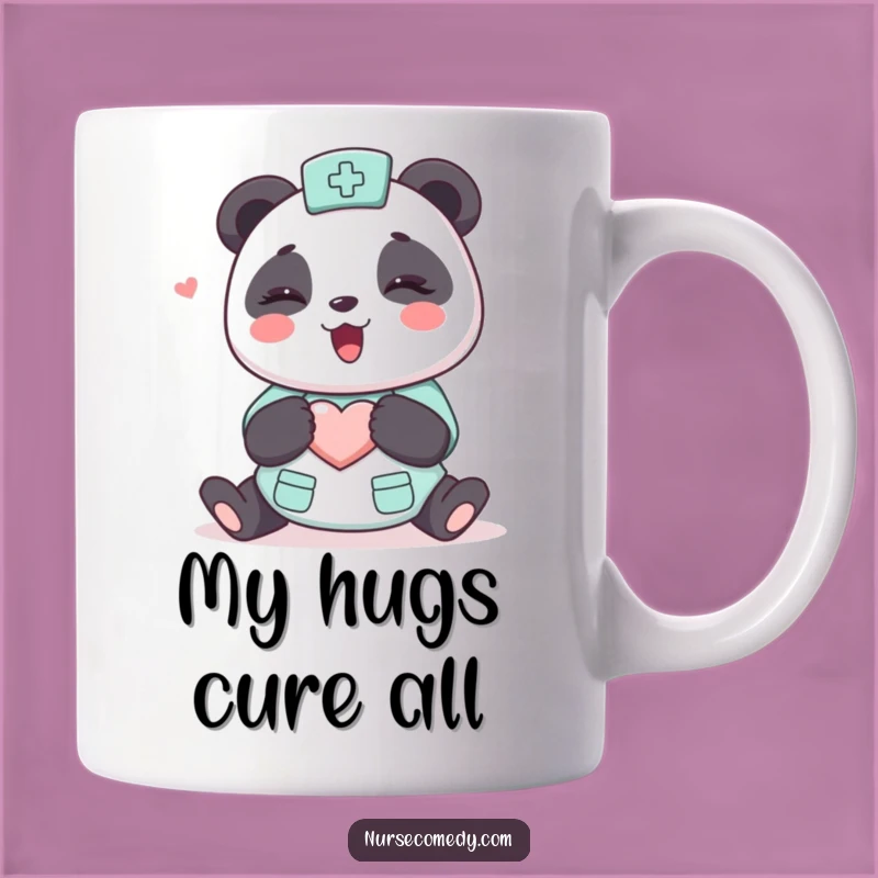 Funny Kawaii Panda Nurse Hug Mug - Adorable Cartoon Character Cute Gift for Nurses