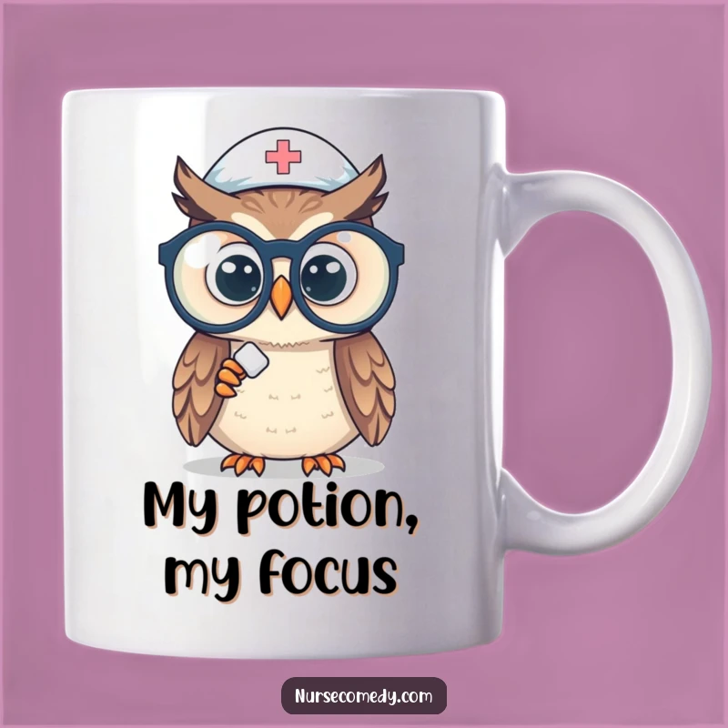 Funny Owl Nurse Mug: Hilarious Spectacle Pill Gift for Healthcare Pros