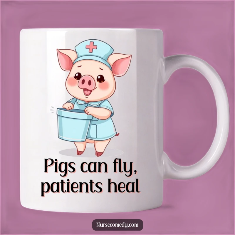 Funny Pig Nurse Mug: Cheerful Caregiver Gift for Delightful Mornings