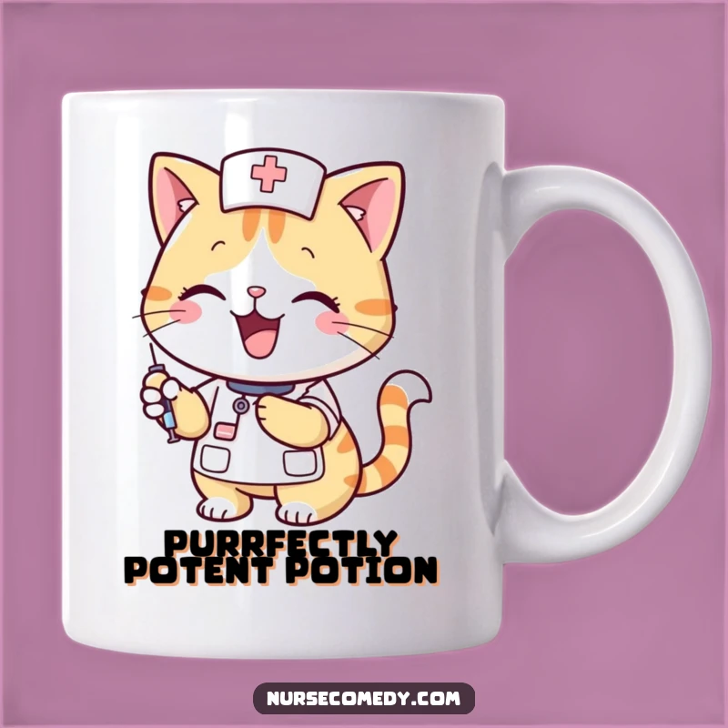 Funny Cat Nurse Mug - Happy Healer Doctor Gift for Animal Lovers