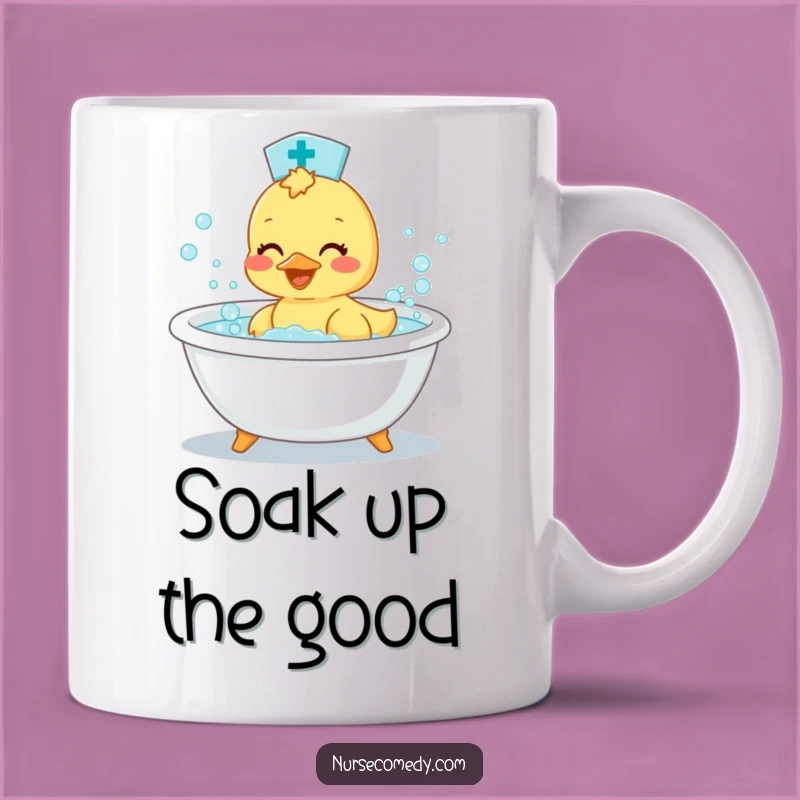 Funny Duckling Nurse Mug: Adorable Bath Time Fun, Perfect Gift!