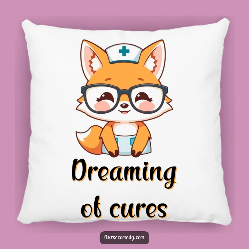 Funny Fox Nurse Pillow: Cozy Cushion for a Caring Soul