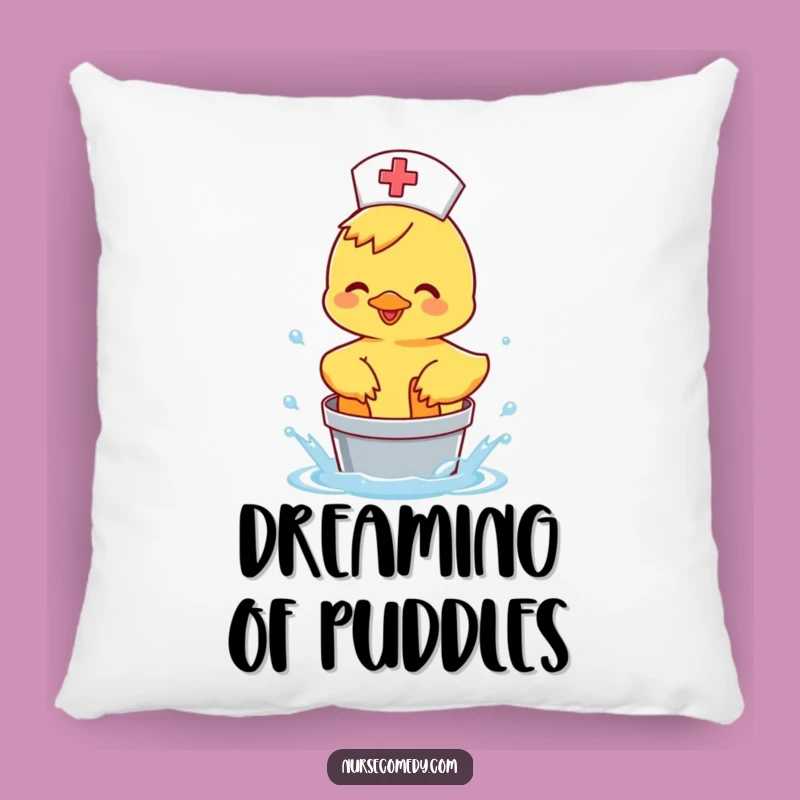 Funny Duck Nurse Pillow: Happy Splash Comfort, Cozy Doctor Gift
