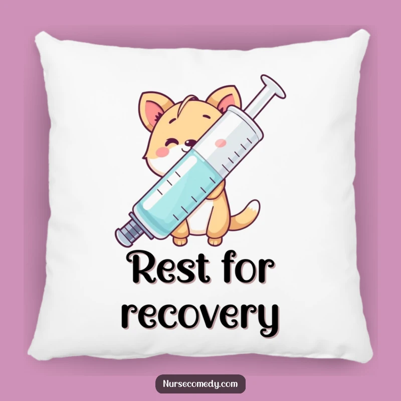 Funny Animal Pillow: Cozy Syringe Peek Comfort, Hilarious Accent for Your Couch!