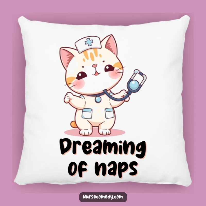 Funny Kawaii Cat Nurse Stethoscope Pillow: Snuggle Up with Playful Charm