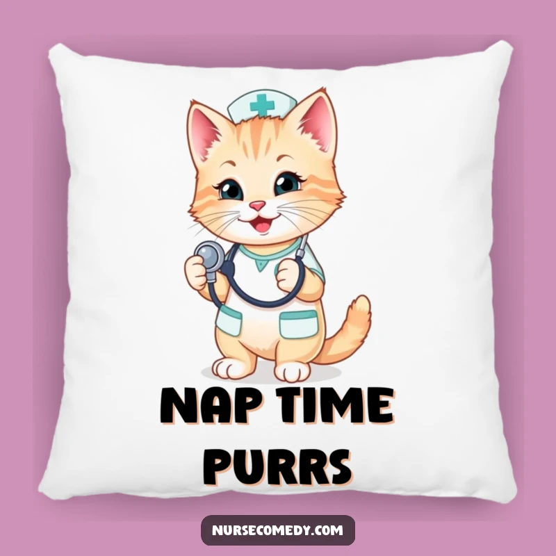 Funny Kitten Nurse Pillow - Comfy & Adorable Feline Cushion
