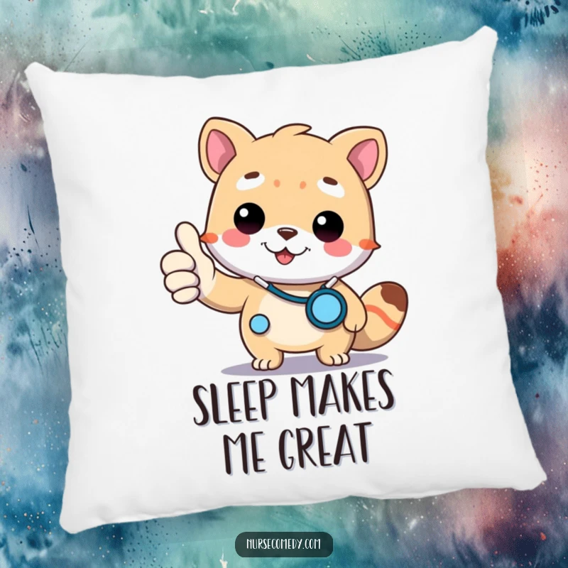 Funny Doctor Animal Pillow: A plush pillow featuring a doctor animal character giving a thumbs up with a stethoscope.