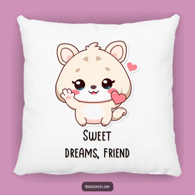 Soft Funny Kawaii Animal Pillow: Heart Wave Comfort, Adorable Funny Gift Cushion
