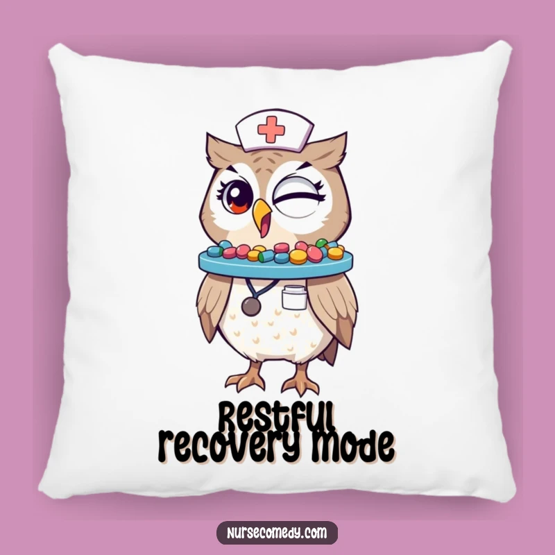 Soft Funny Winking Owl Nurse Pillow: Snuggle Up with Humor, A Great Gift Choice