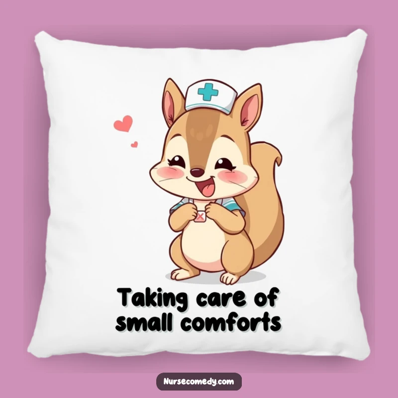 Funny Squirrel Nurse Pillow - Cozy Boo-Boo Comfort