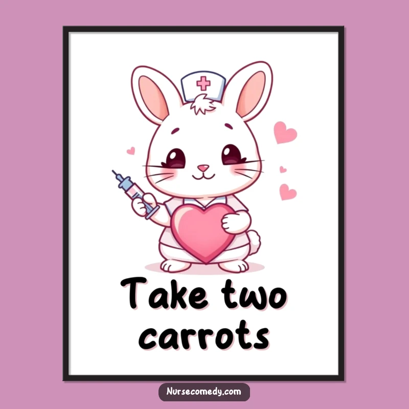 Funny Rabbit Nurse Digital Art: Instant Winking Healer Download