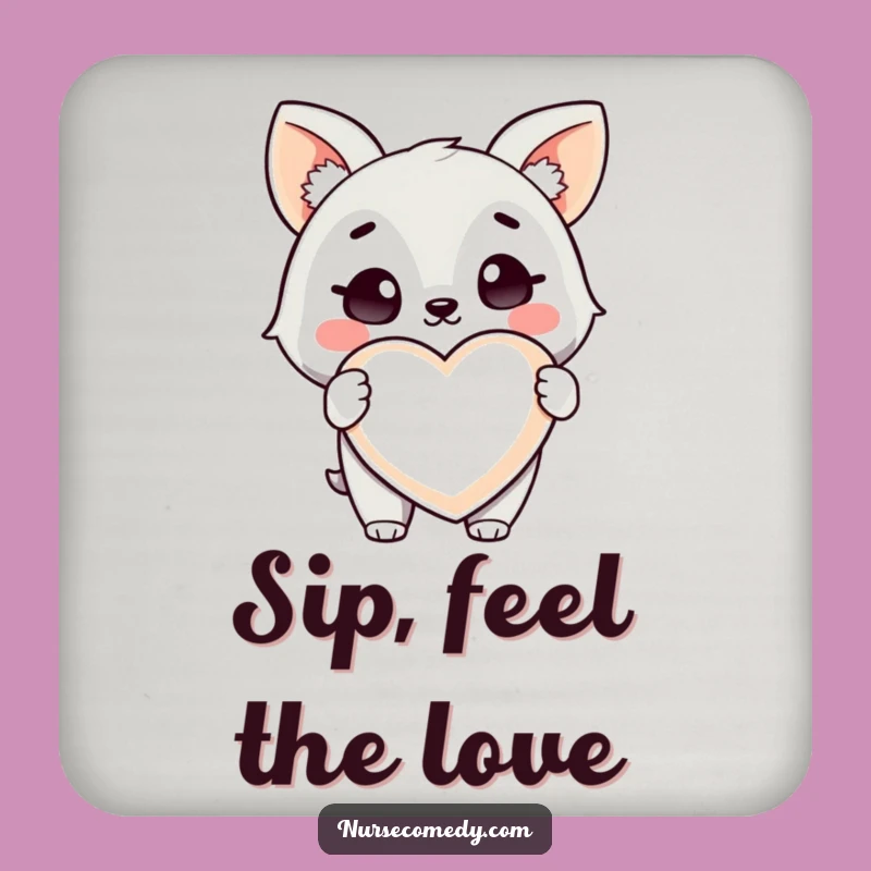 Funny Health Animal Coaster: Winking Protection, Heart Pill Style, Party Gift!