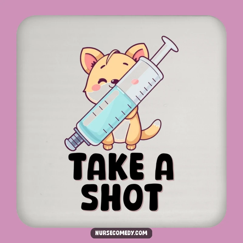 Funny Animal Coaster: Syringe Guard, Protect Surfaces with Humor!