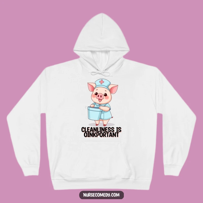 Cozy Funny Pig Nurse Hoodie: Warm Apparel for Cheerful Caregivers