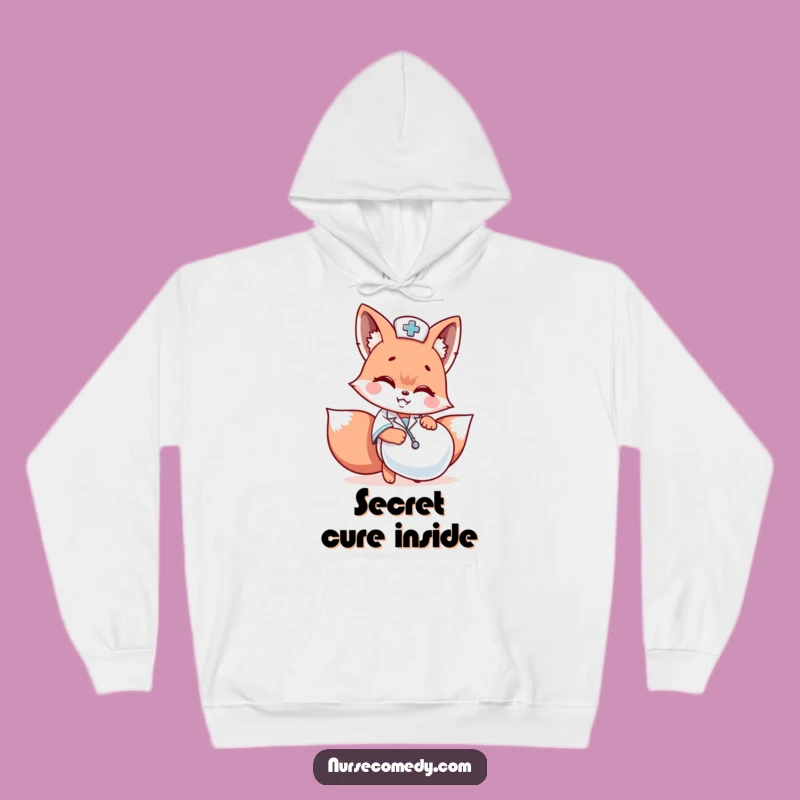 Cozy Fox Nurse Hoodie: Hidden Comfort and Humor Funny Gift