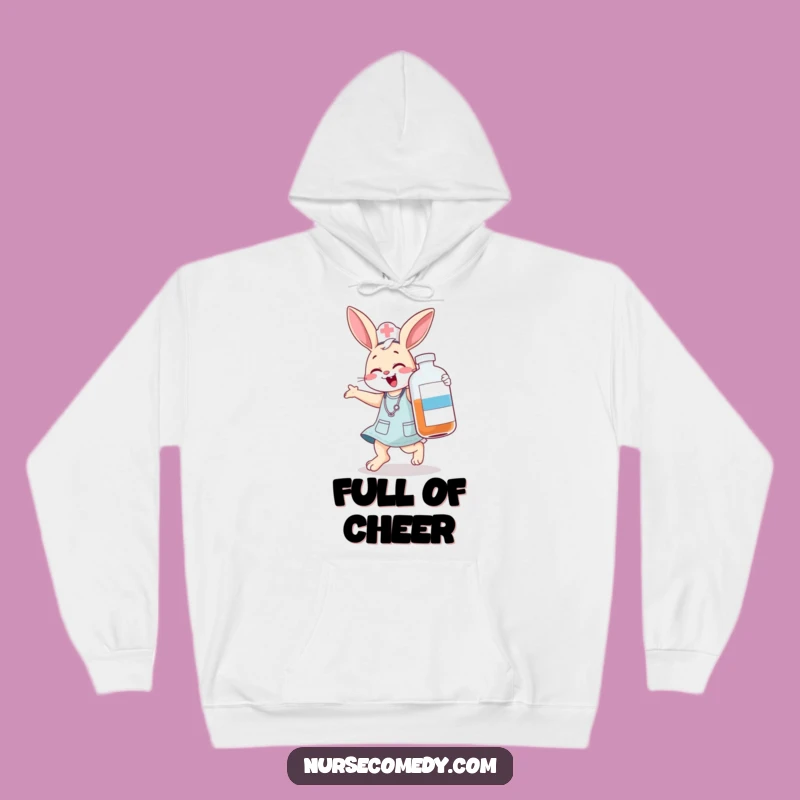 Funny Bunny Nurse Hoodie - Cozy and Hilarious Gift for Playful Pros