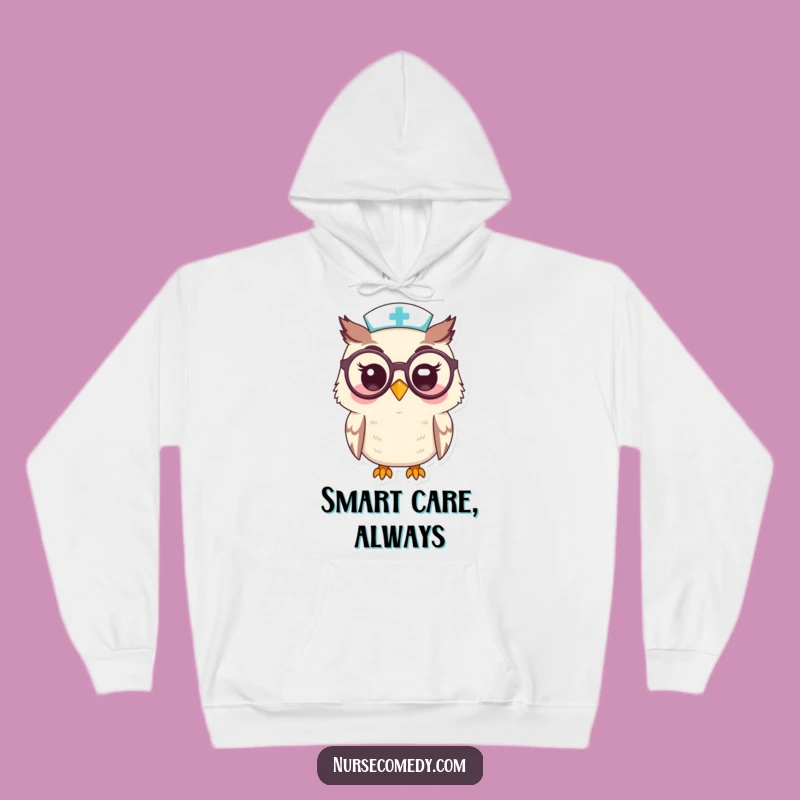 Cozy Funny Kawaii Owl Nurse Specs Hoodie: Warmth and Wisdom in Every Stitch